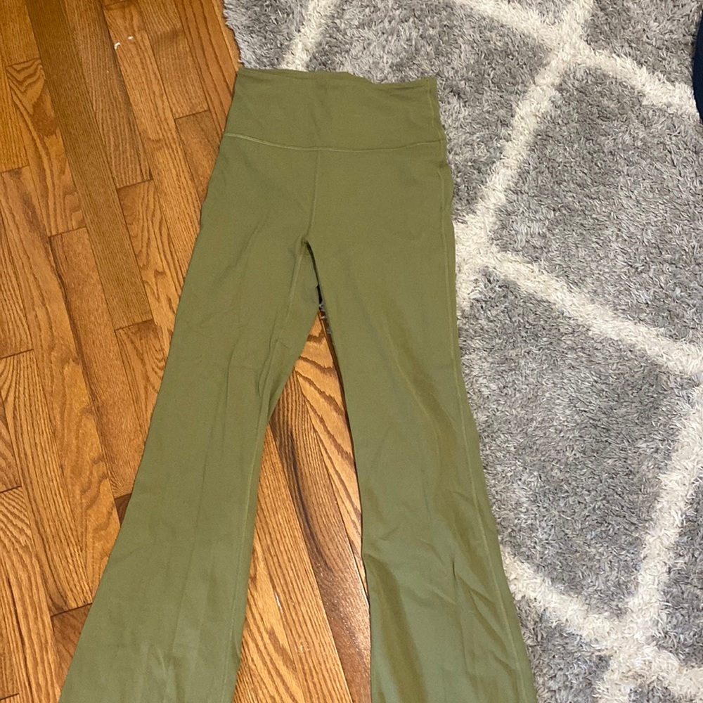 Lululemon green flare pants